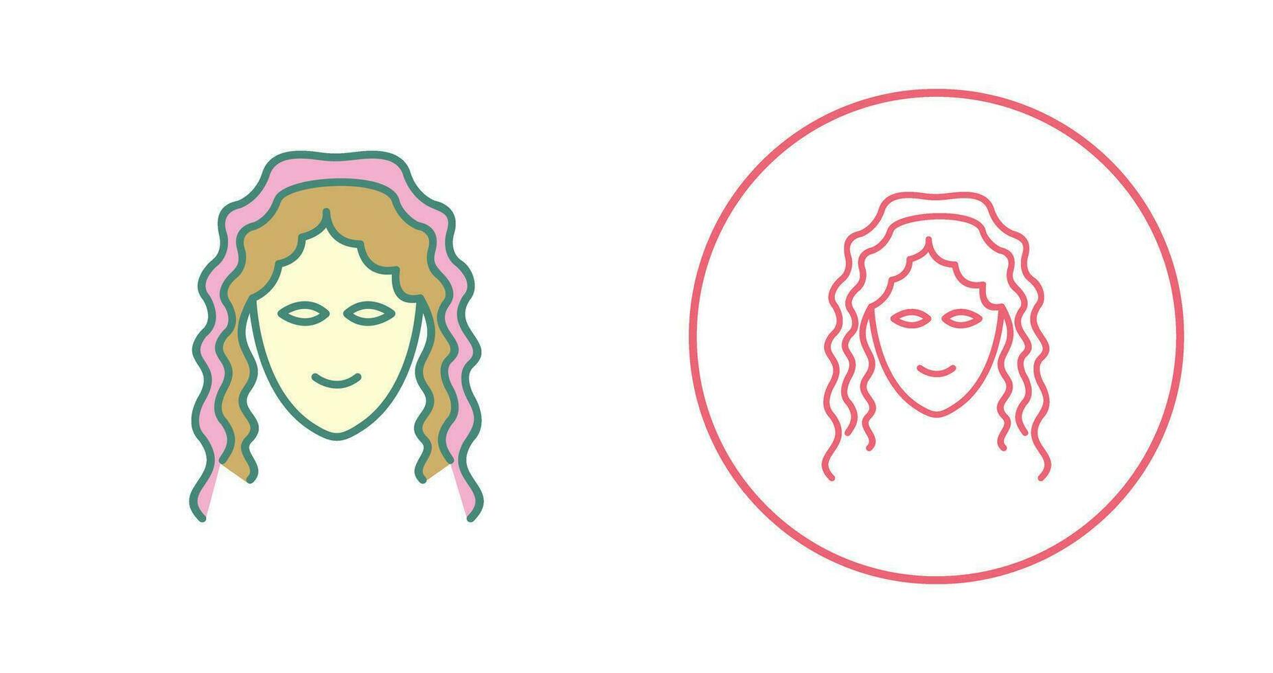 Hair Curly Vector Icon