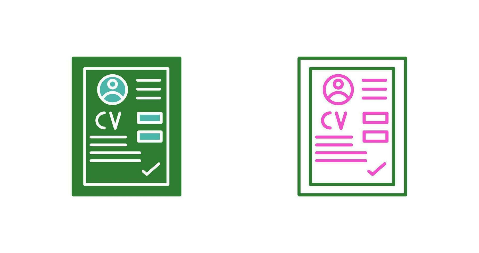 CV Vector Icon