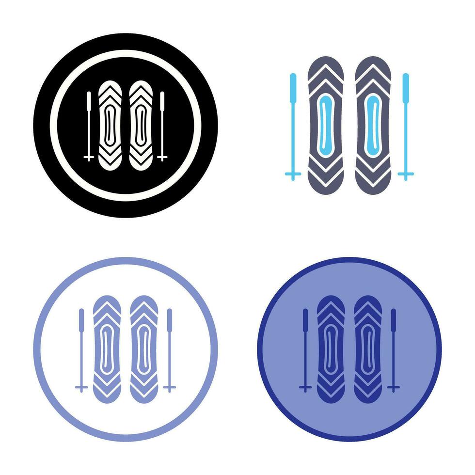 Ski Sticks Vector Icon