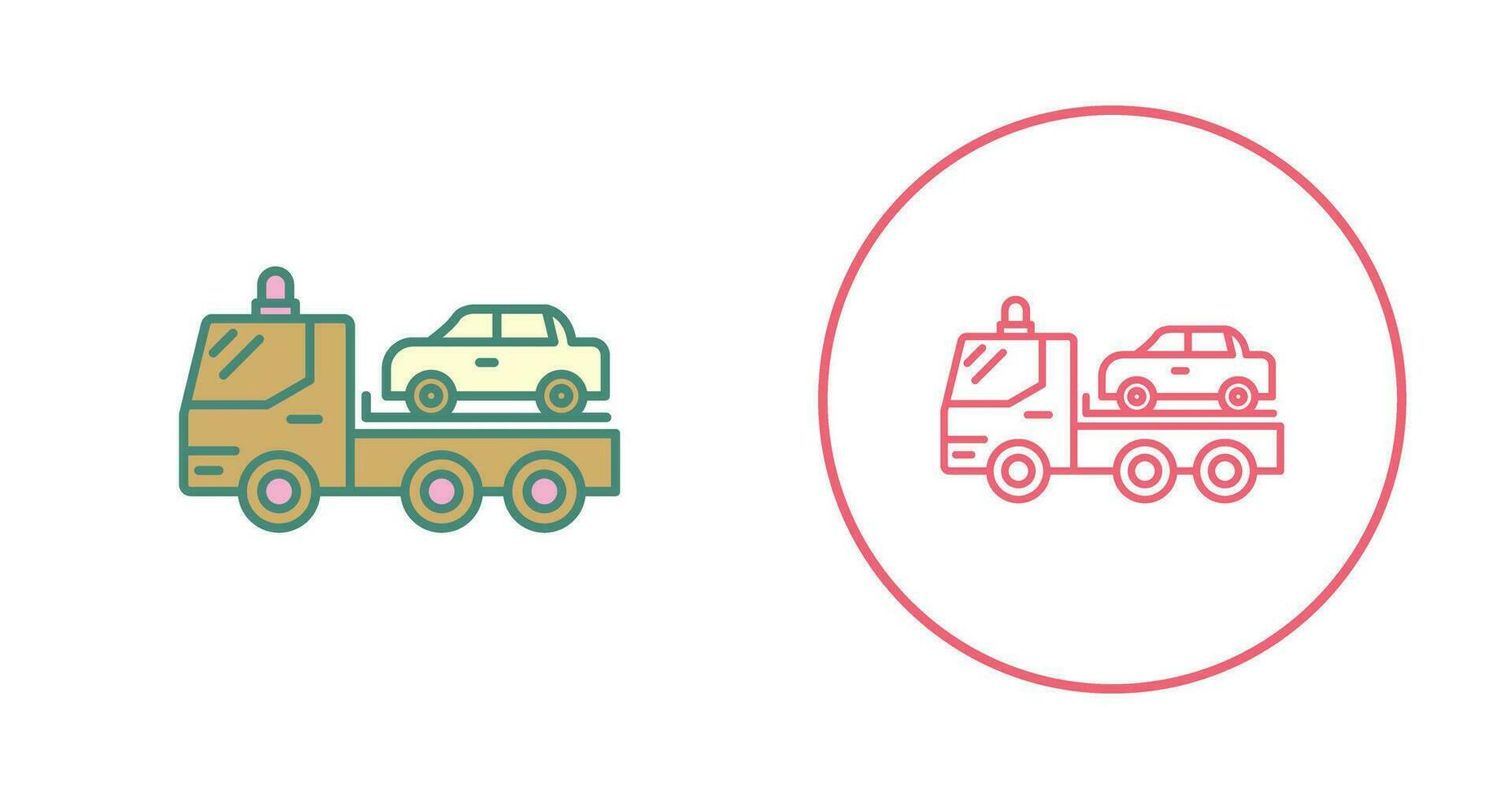 Tow Truck Vector Icon