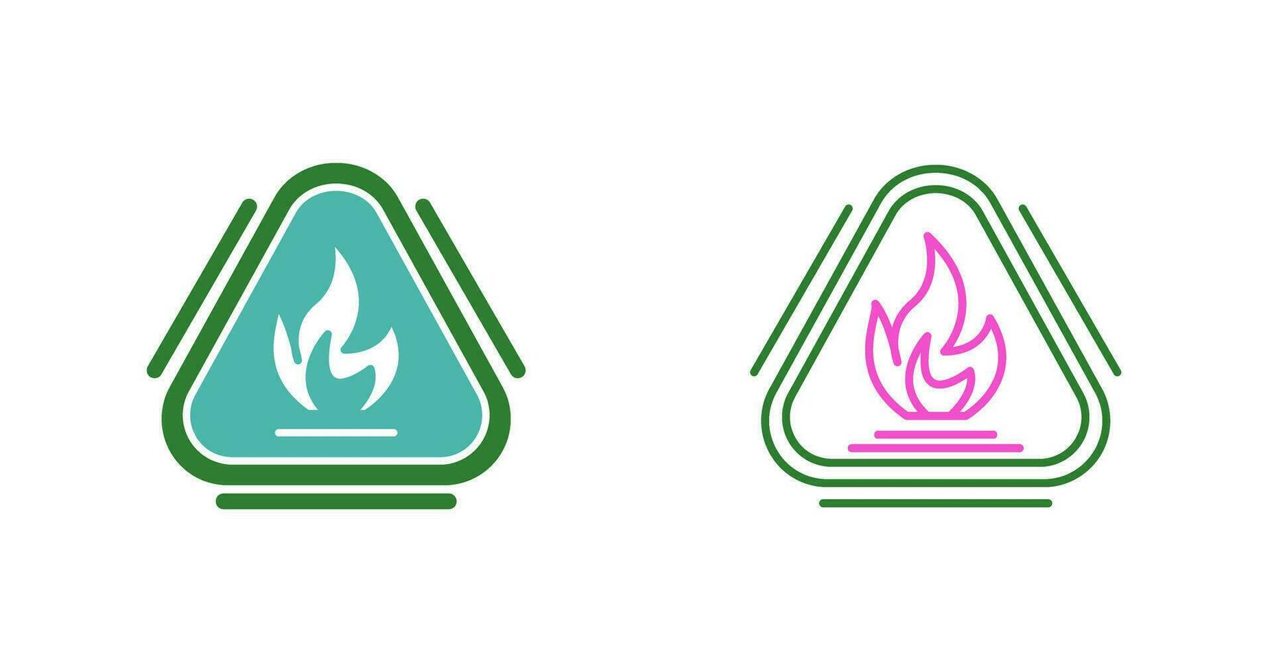 Caution Fire Vector Icon