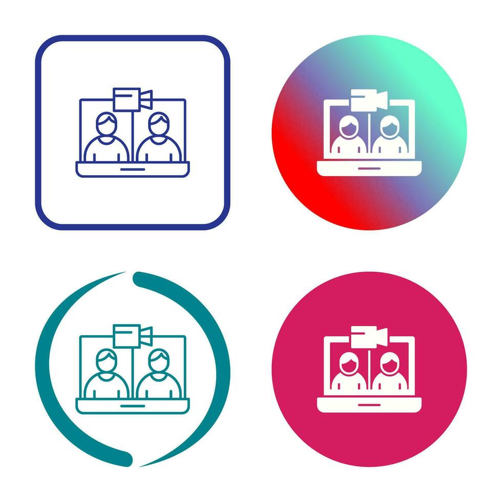 Video Conference Vector Icon