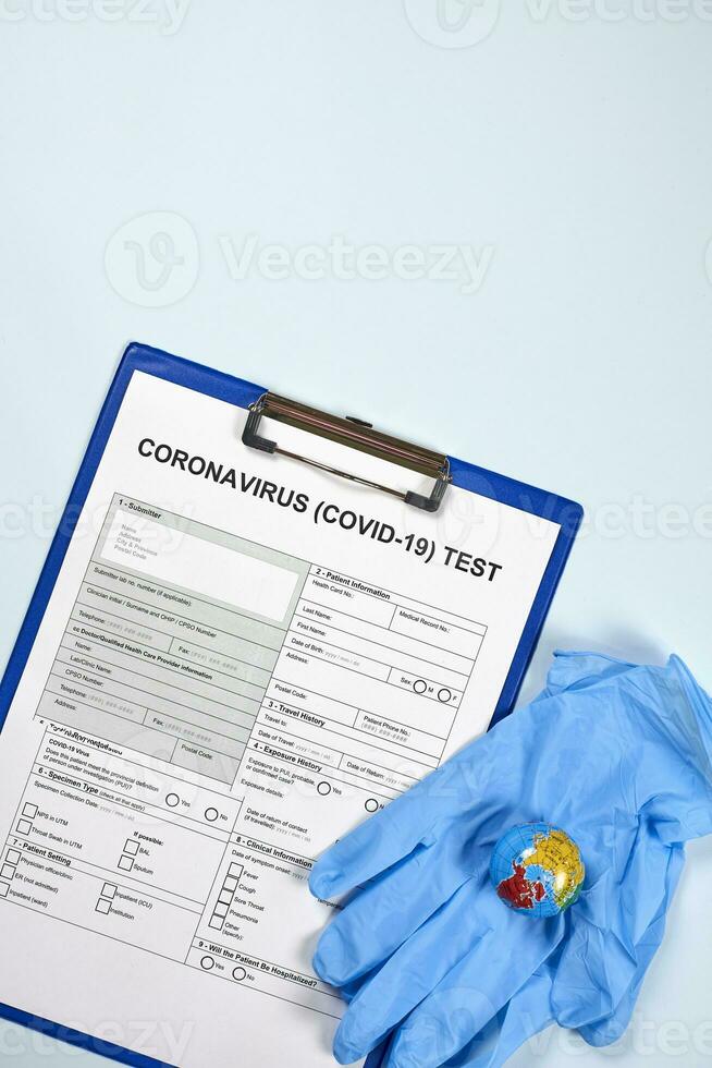 Coronavirus test form photo