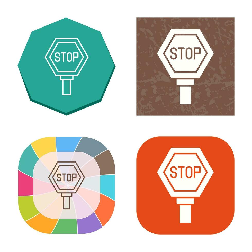 icono de vector de señal de stop