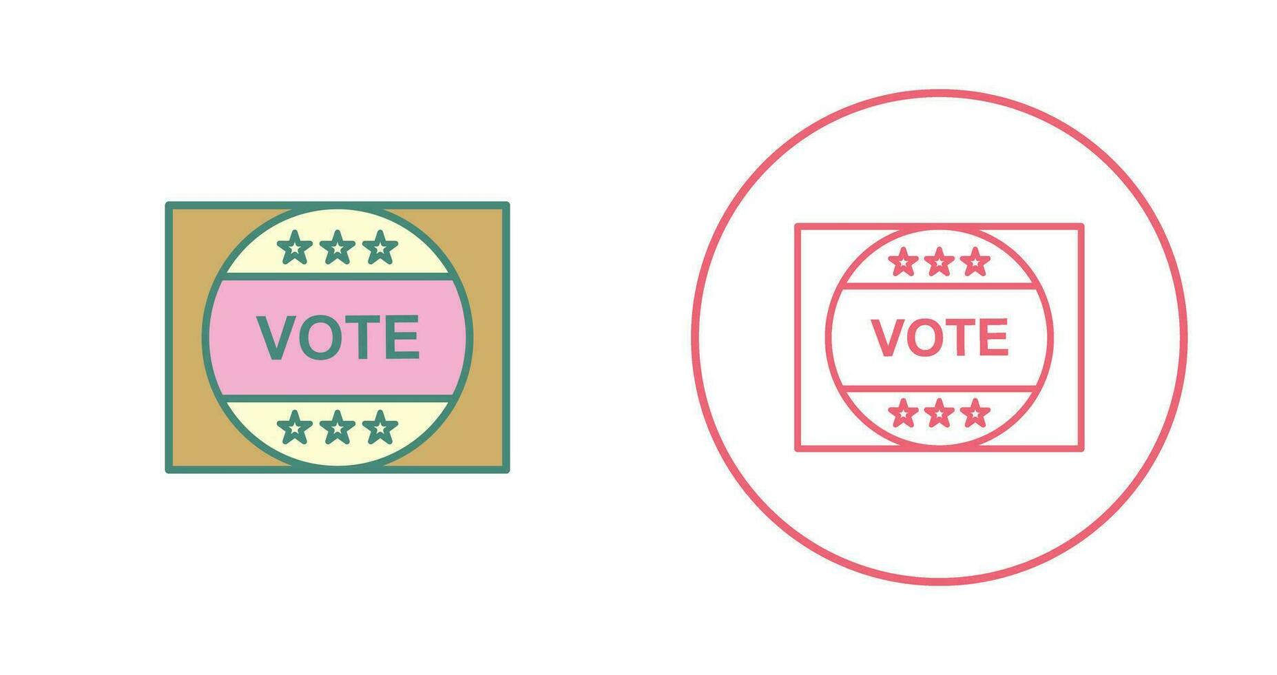 Vote Sticker Vector Icon