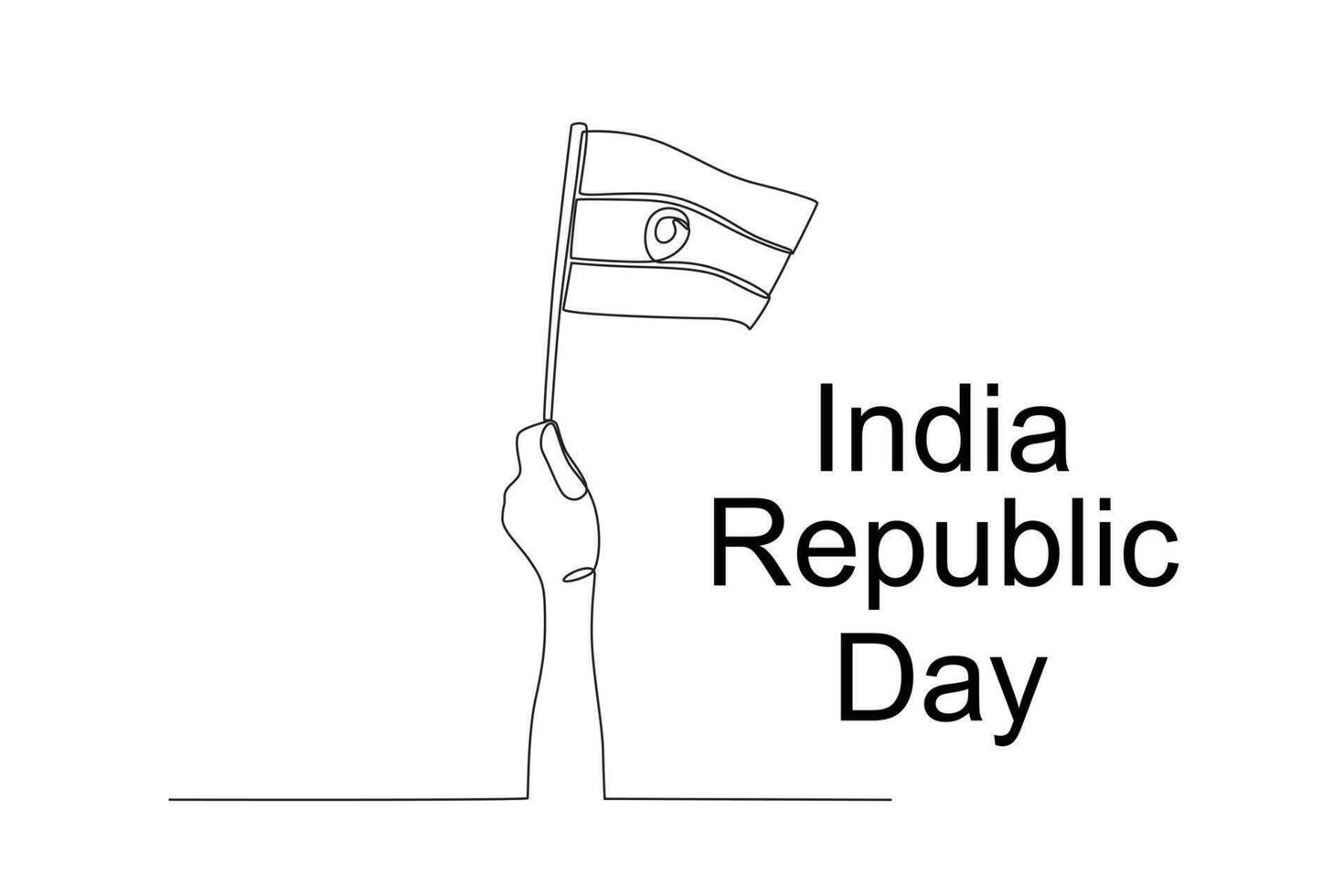 A hand-held high the Indian flag vector