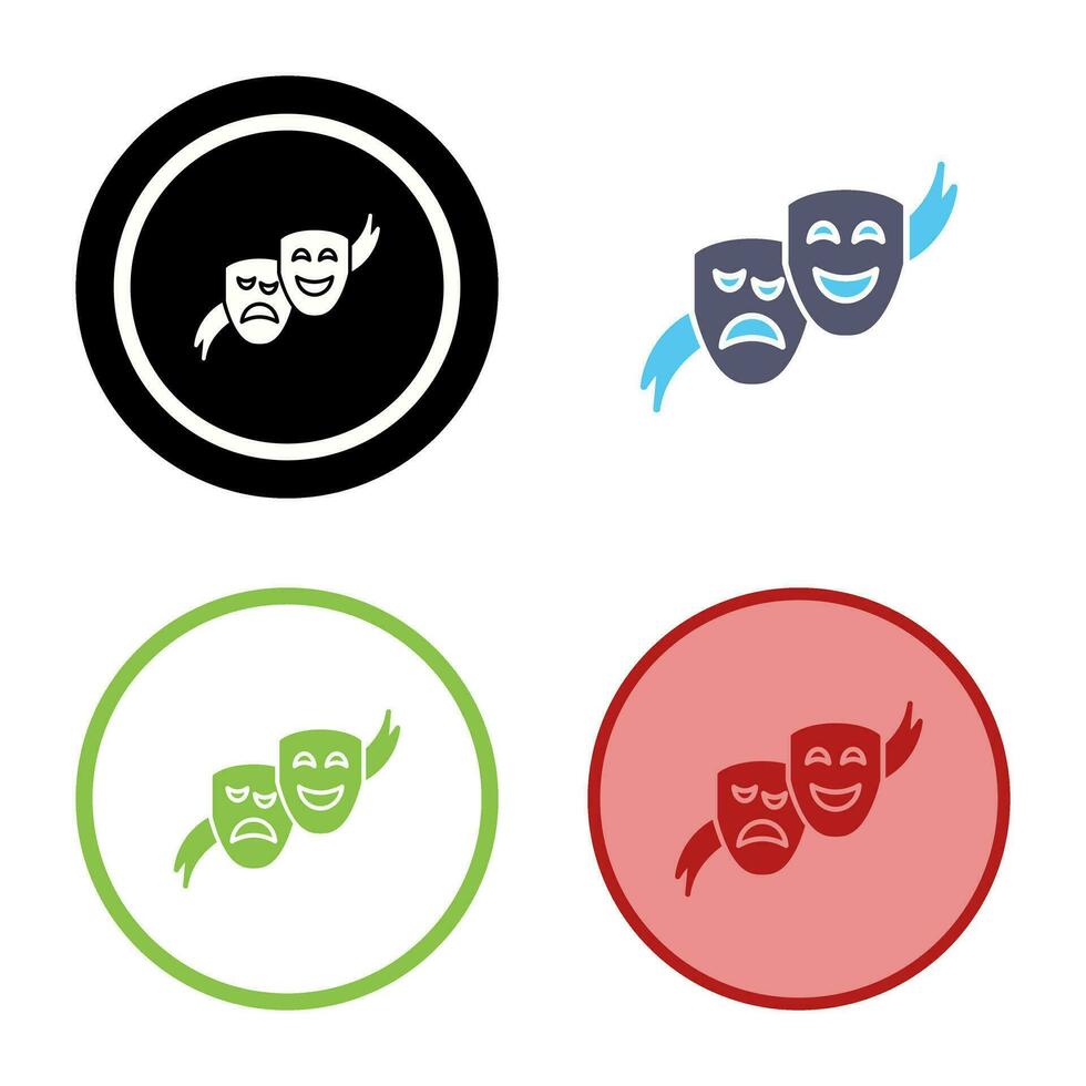 icono de vector de máscaras de teatro