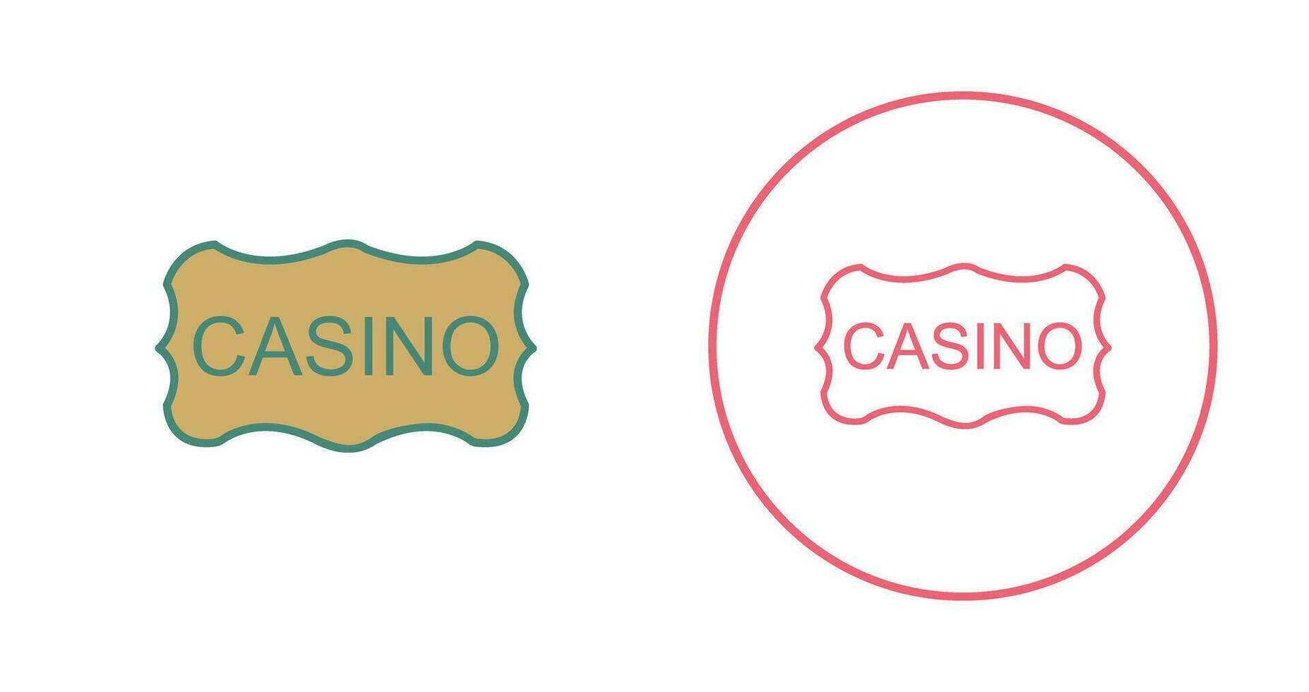 icono de vector de signo de casino