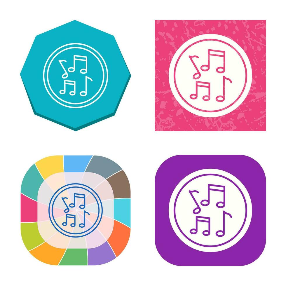 icono de vector de notas musicales