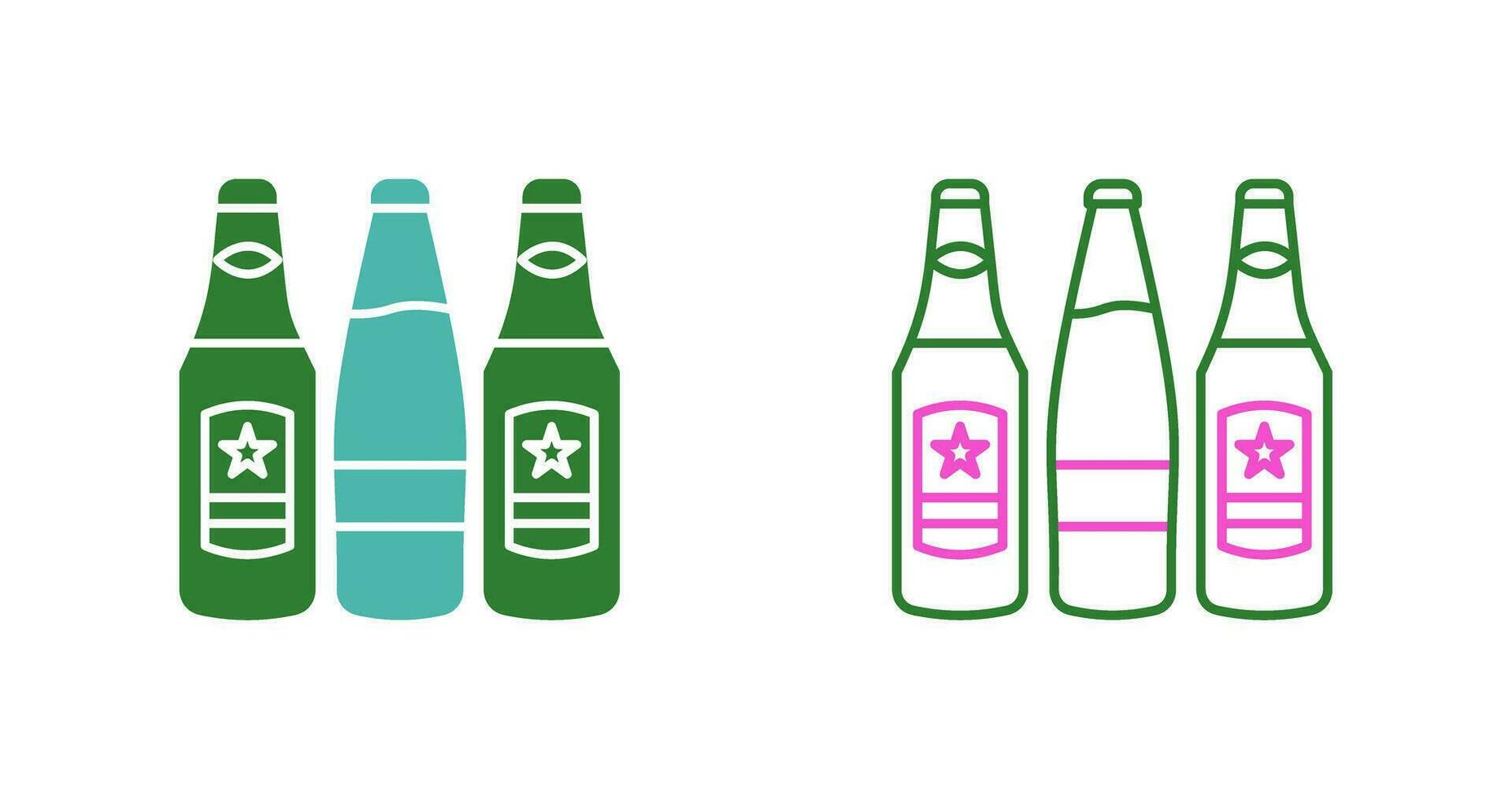 Beer Bottles Vector Icon
