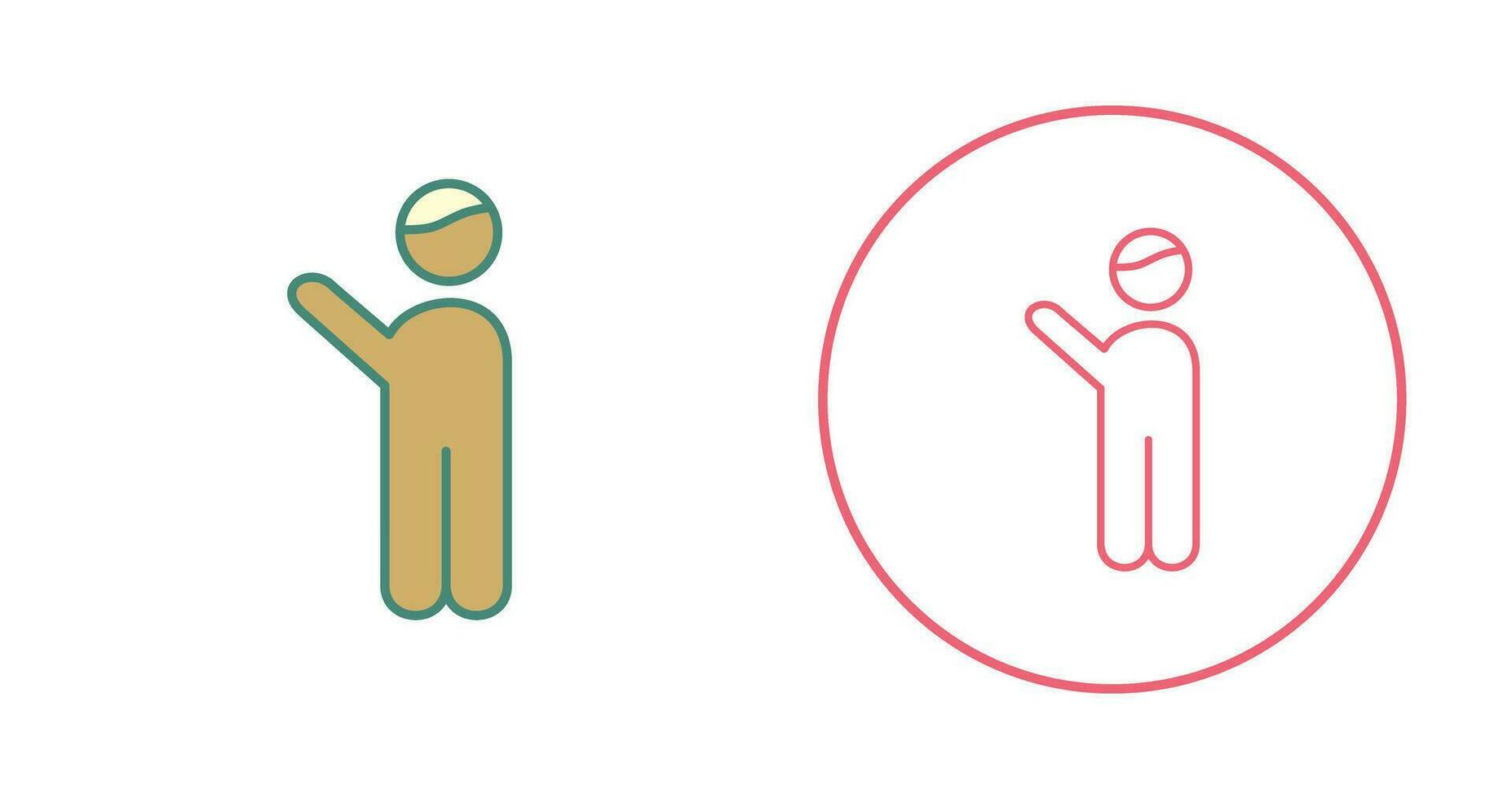 Waving to people Vector Icon