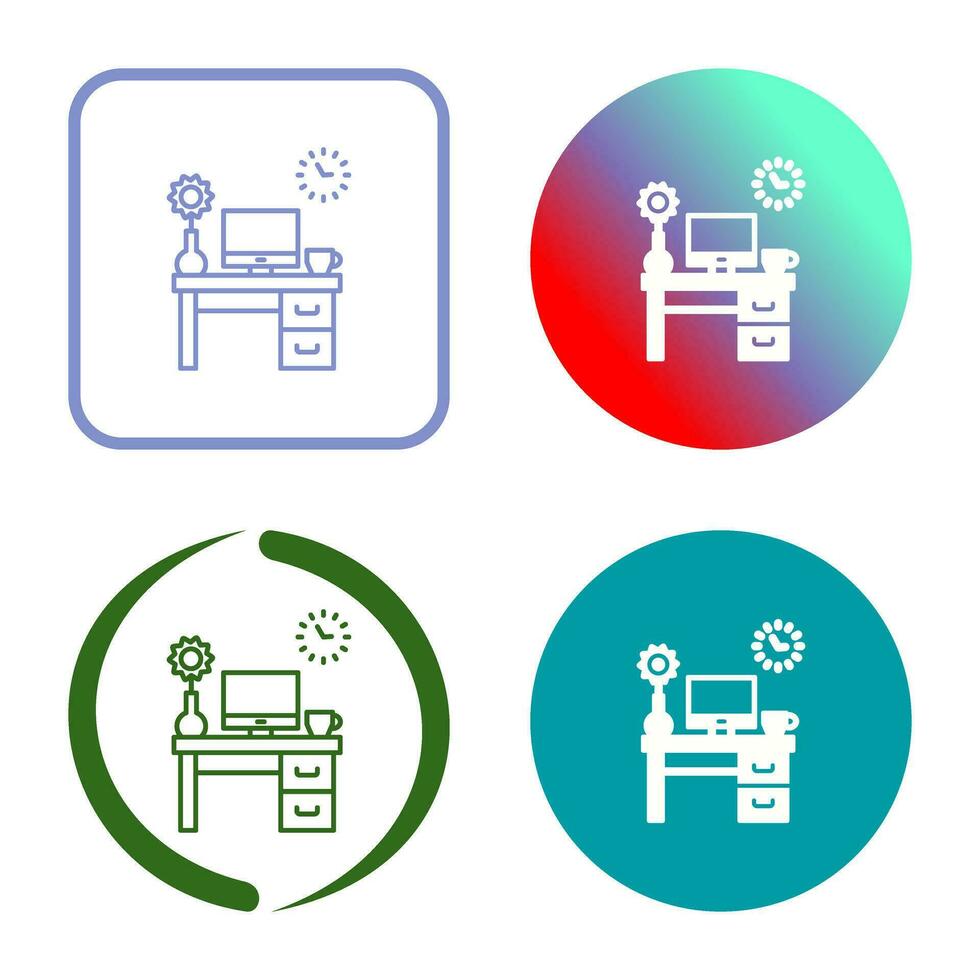 icono de vector de mesa de trabajo