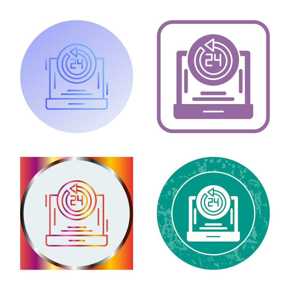 24h Support Vector Icon