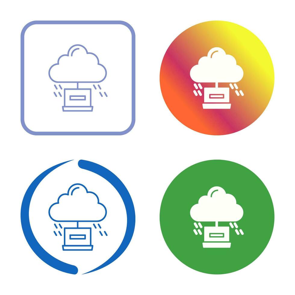 icono de vector de computación en la nube