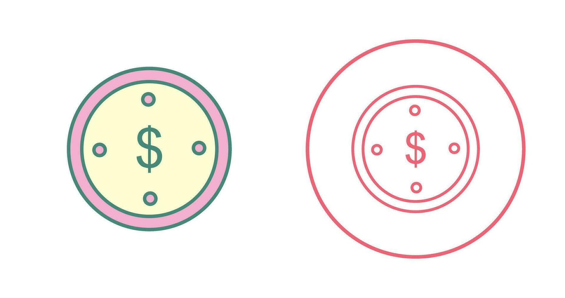Dollar Coin Vector Icon