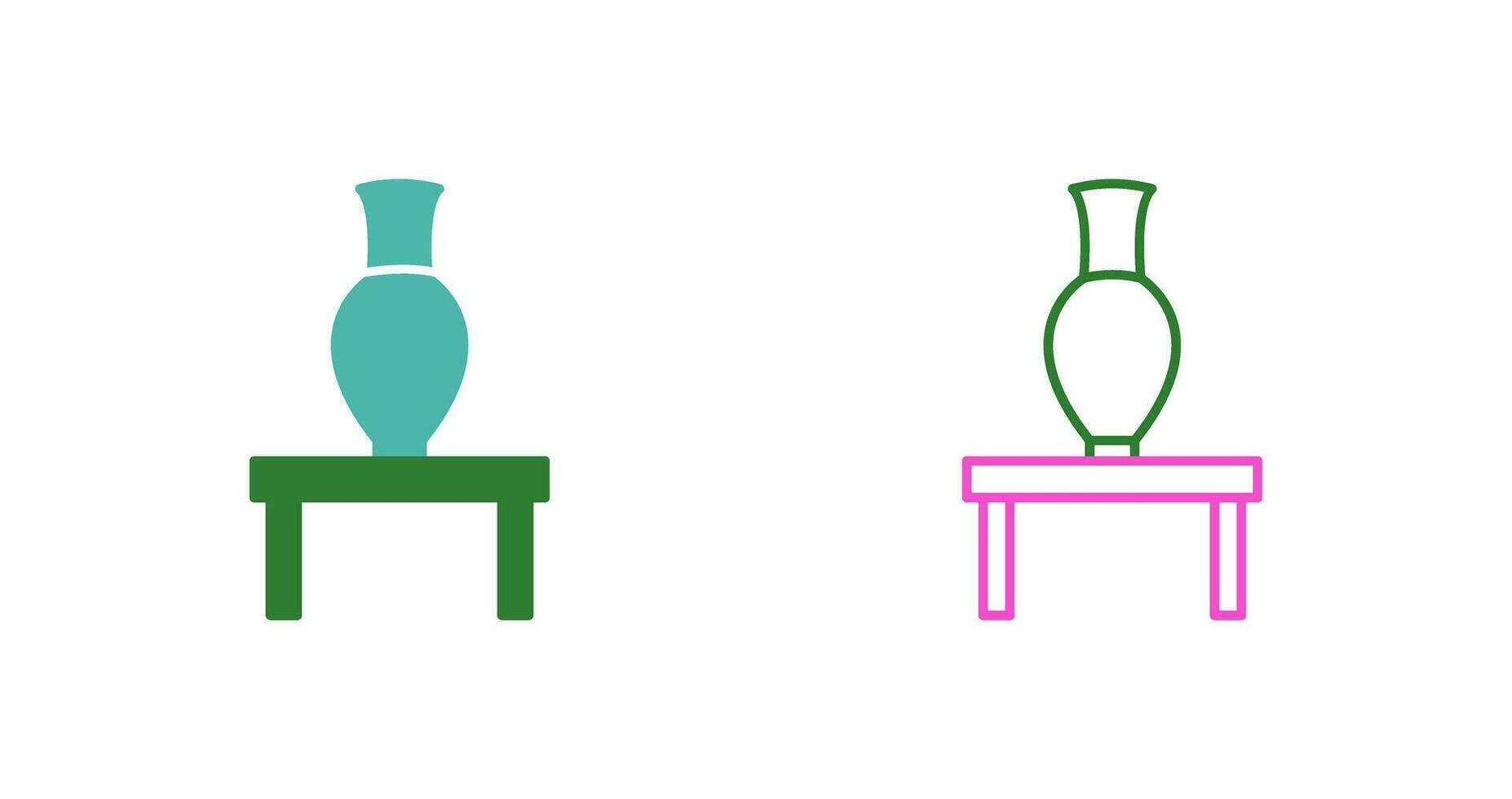 Vase Exhibit Vector Icon