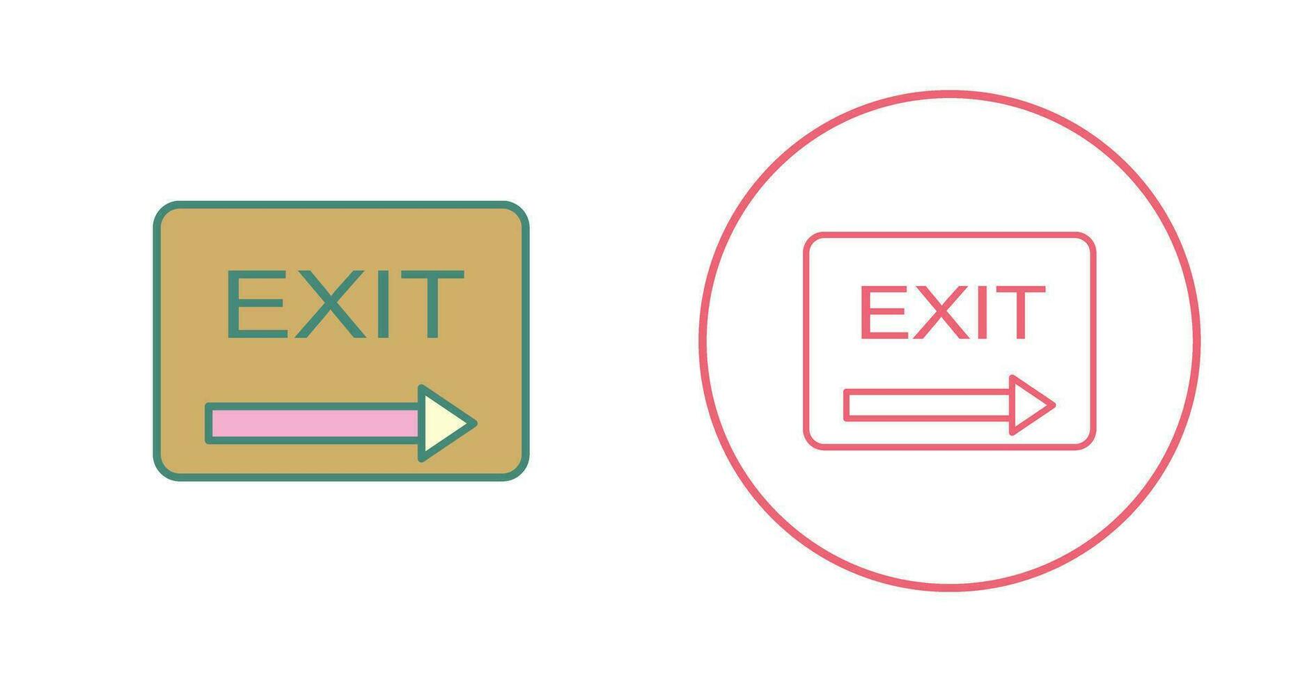 Unique Exit Vector Icon