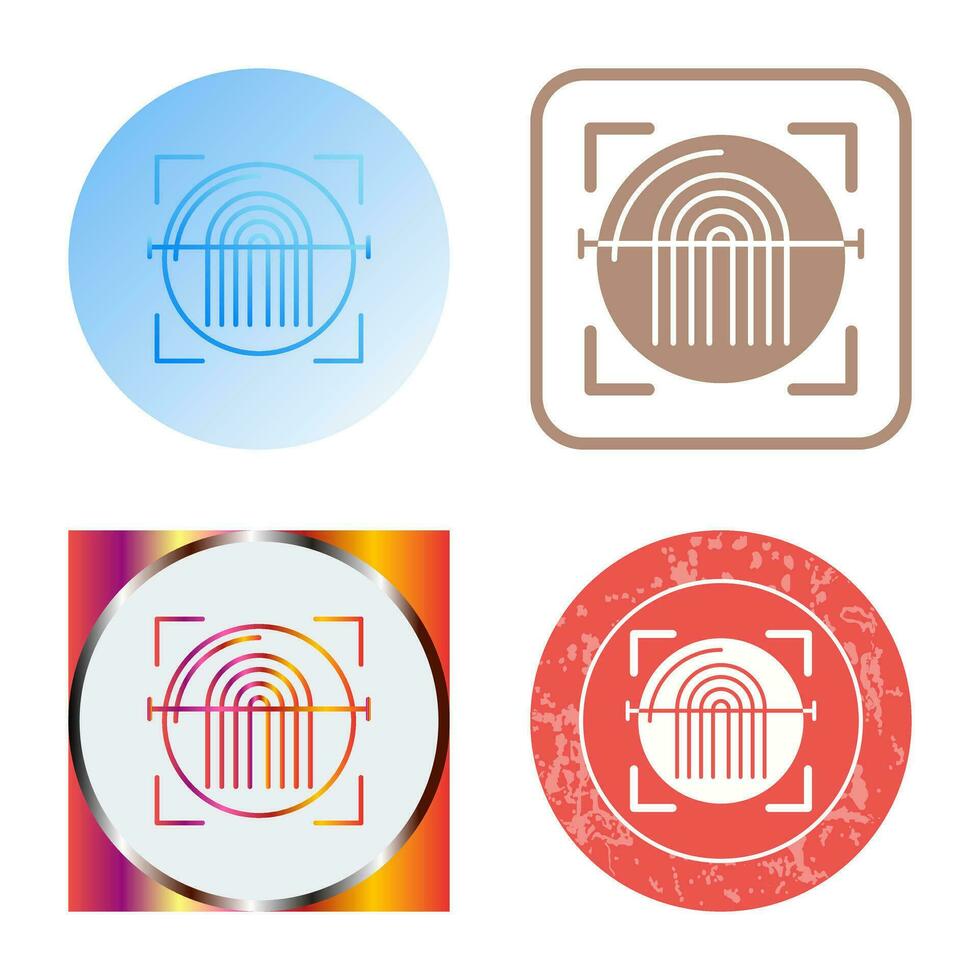 Fingerprint Scanner Vector Icon
