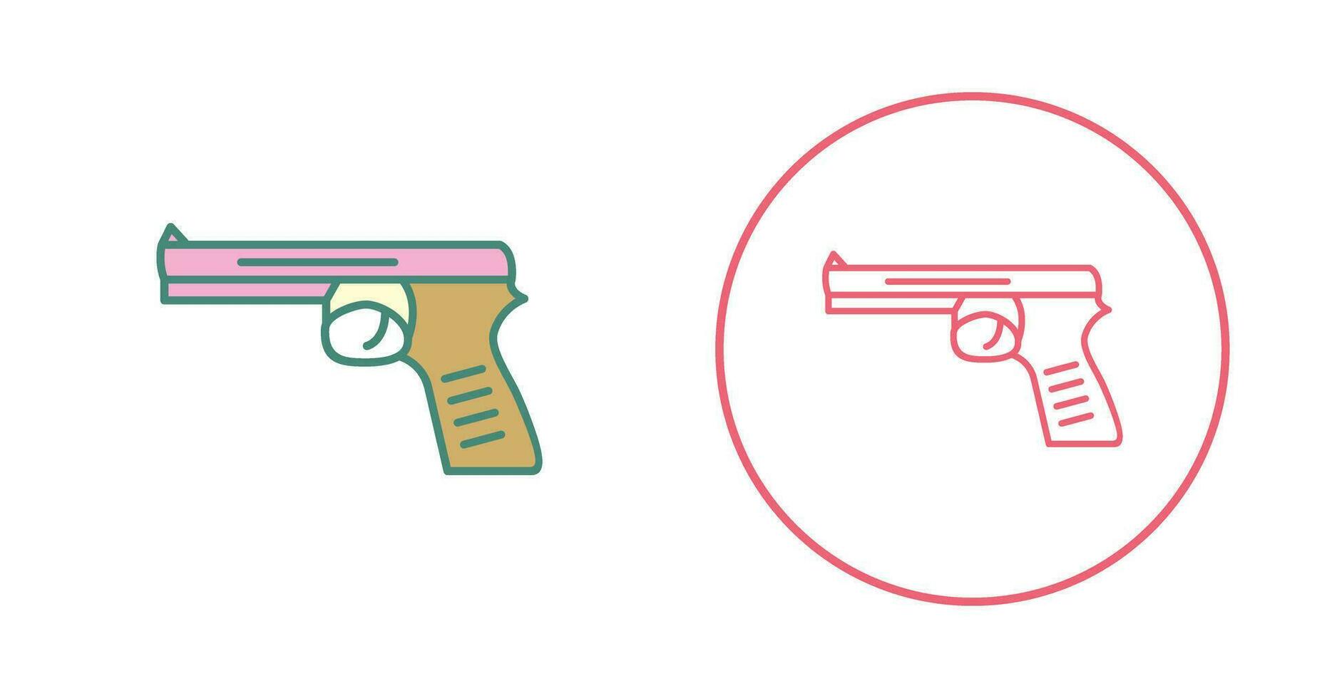 icono de vector de pistola única