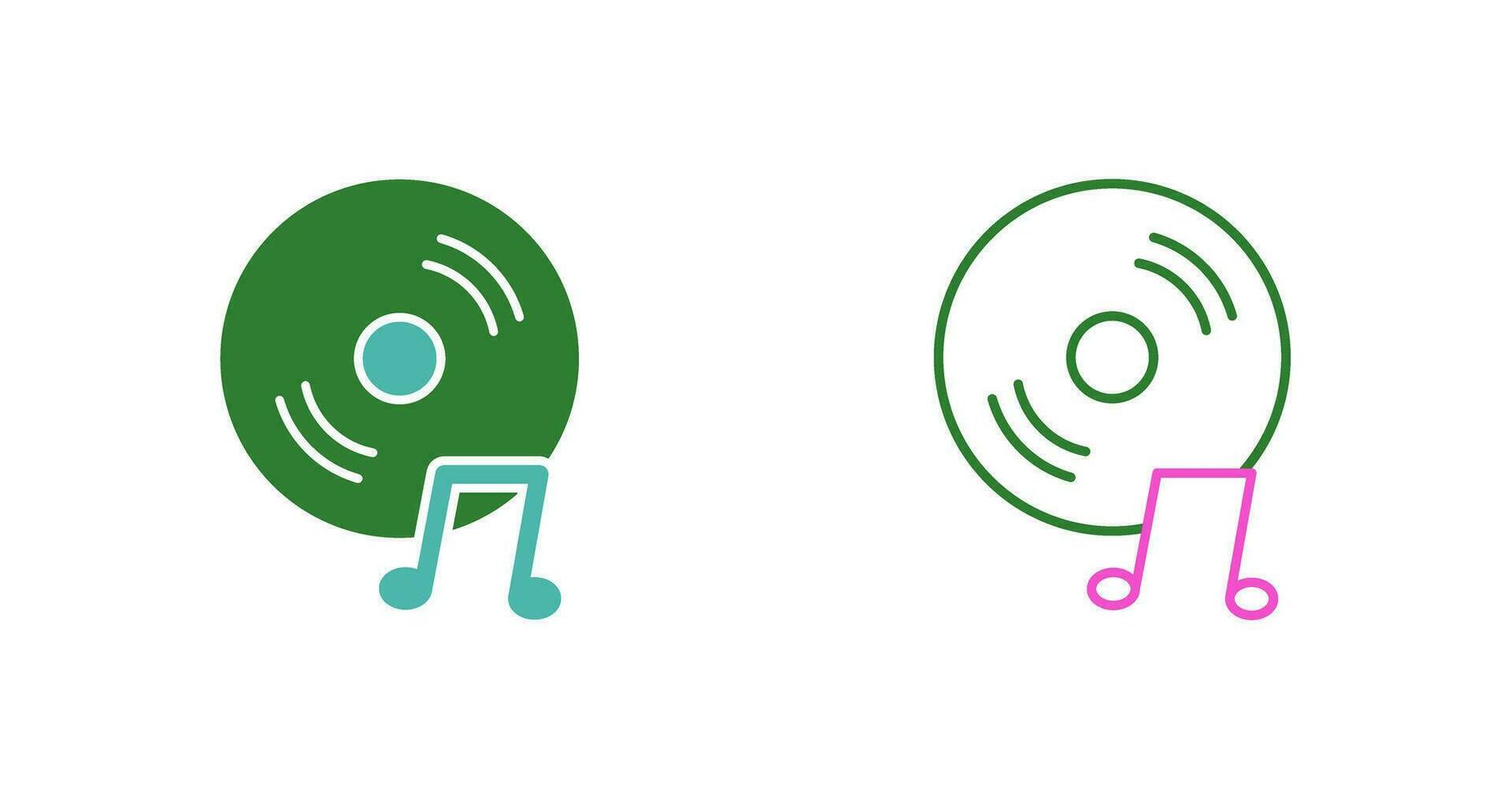 Unique Music CD Vector Icon