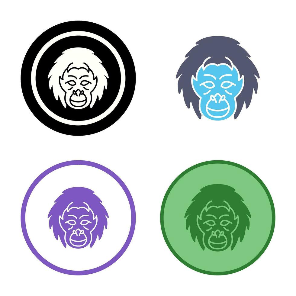 Orangutan Vector Icon