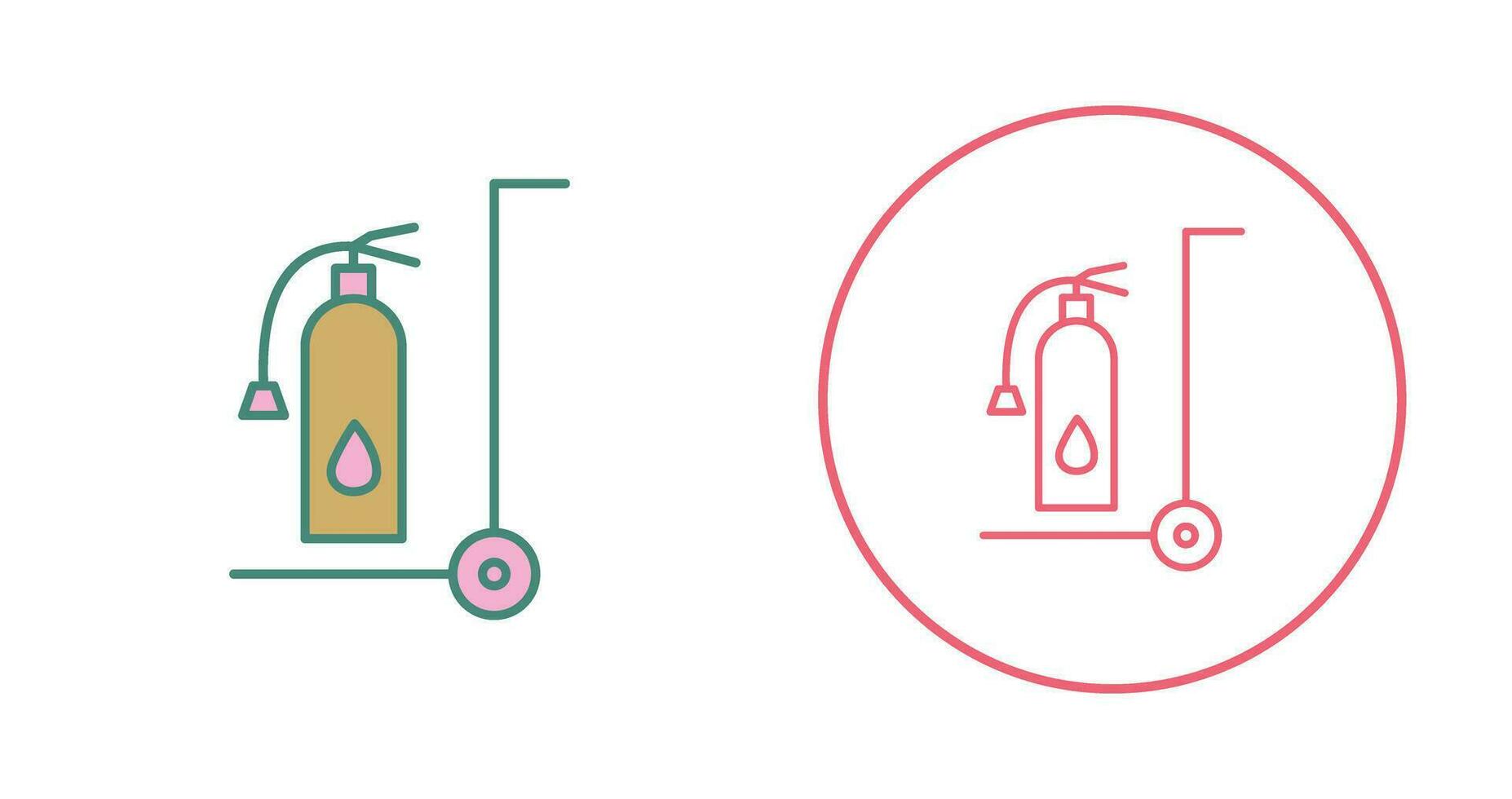 Unique Moveable Extinguisher Vector Icon