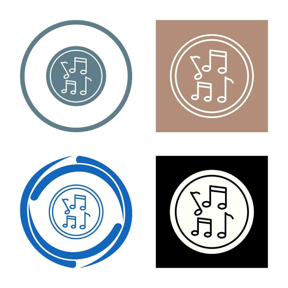 icono de vector de notas musicales