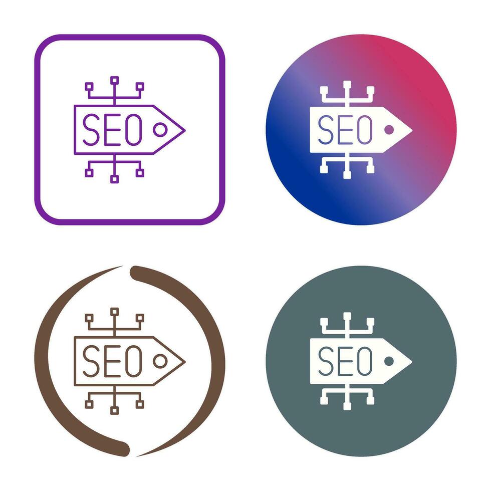 icono de vector de etiqueta seo