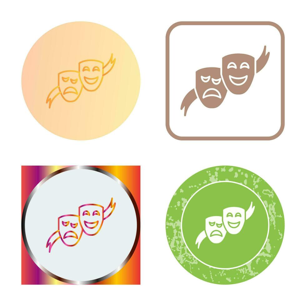 Theater Masks Vector Icon