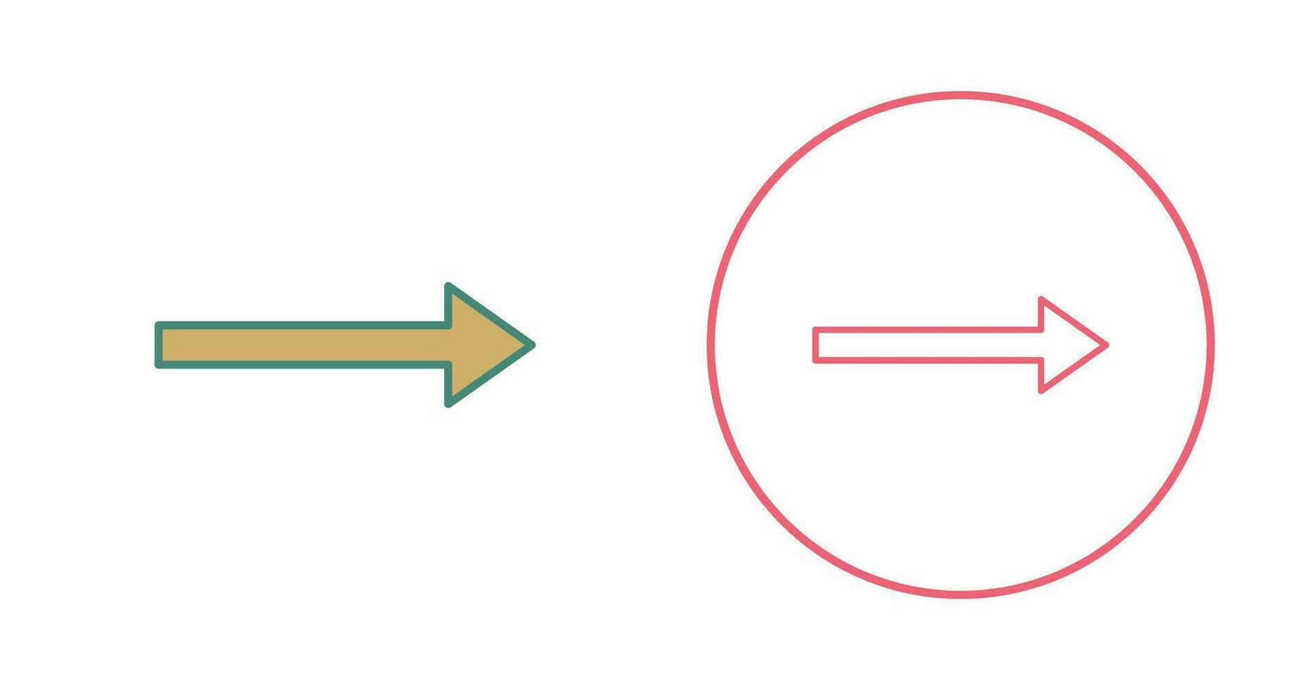 Unique Right Arrow Vector Icon
