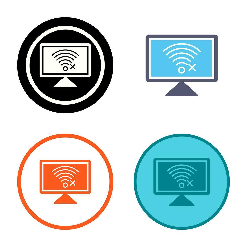 Disconnected Network Vector Icon