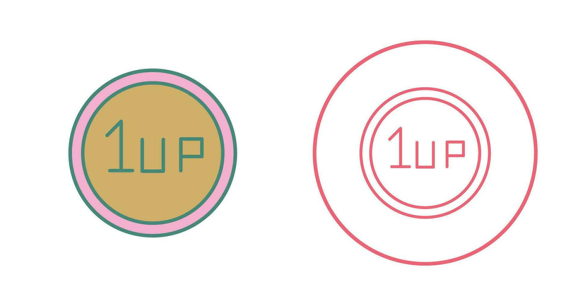 Unique 1UP Vector Icon