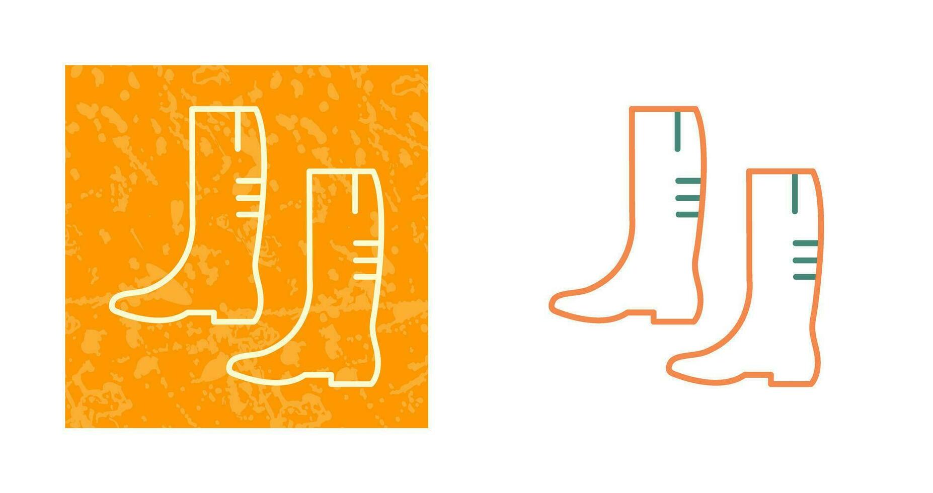 icono de vector de botas de jardinería