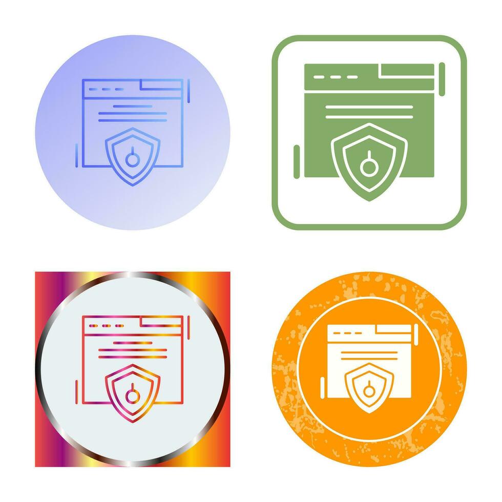 icono de vector de seguridad web