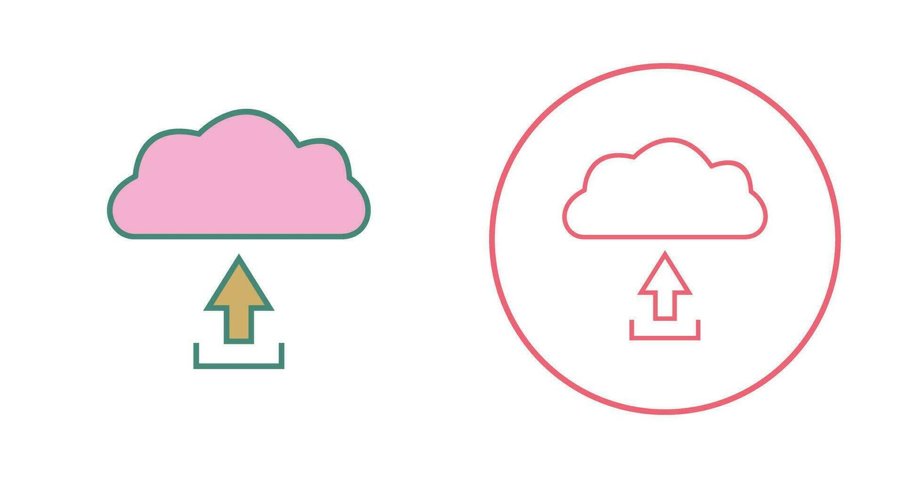 icono de vector de carga única en la nube