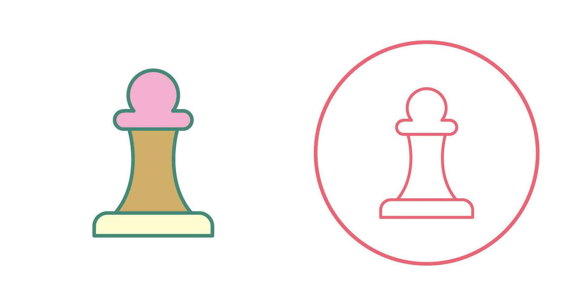 Unique Pawn Vector Icon