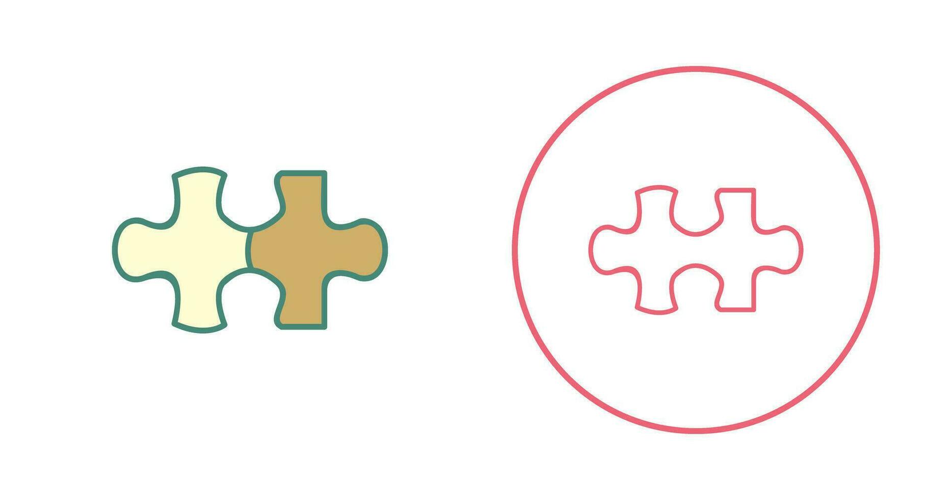 Unique Puzzle Piece Vector Icon