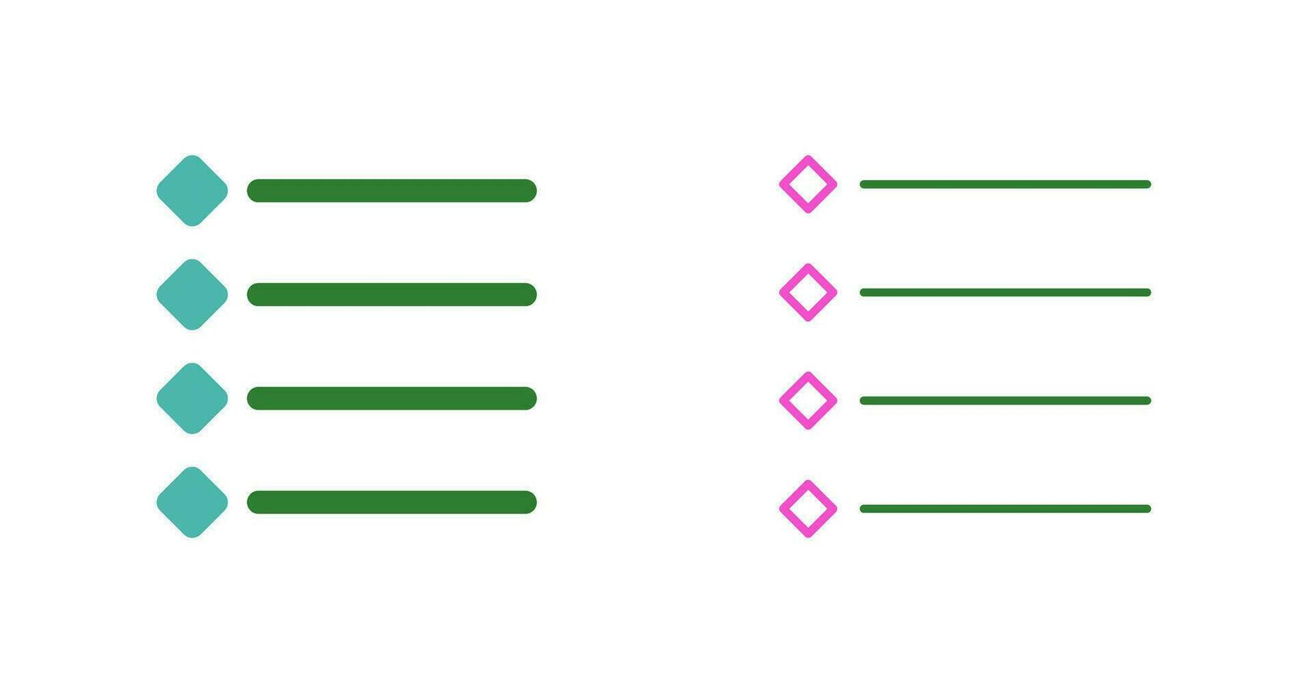 Unique Bulleted list Vector Icon