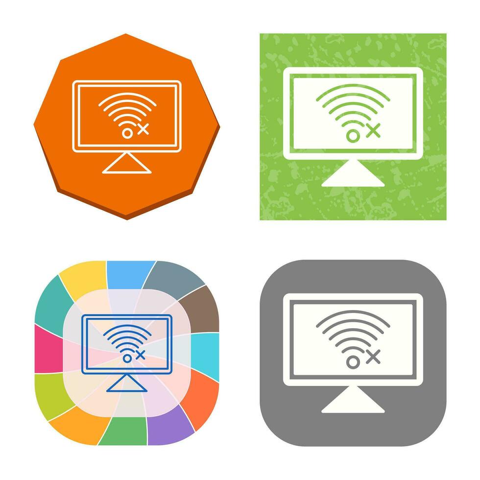 Disconnected Network Vector Icon