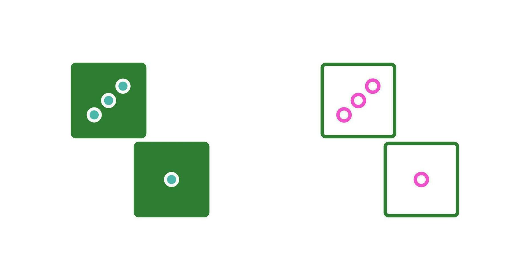 Unique Dice Vector Icon
