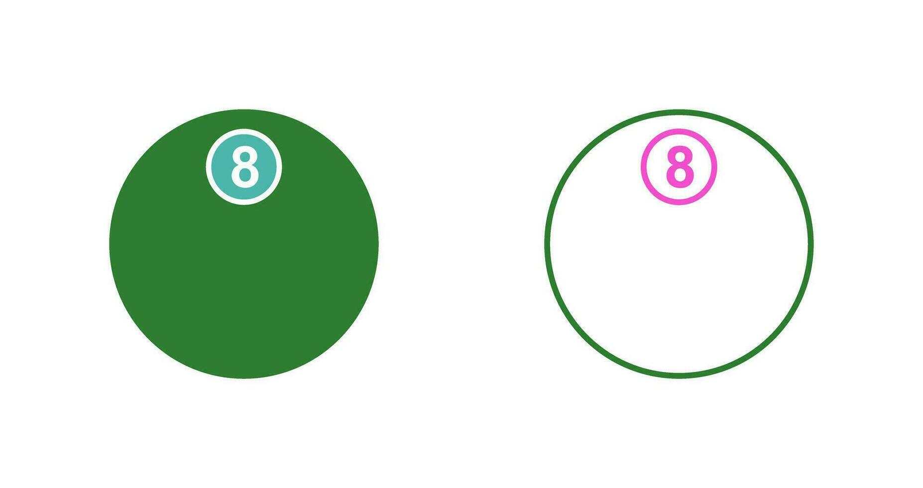 Unique Eight Ball Vector Icon