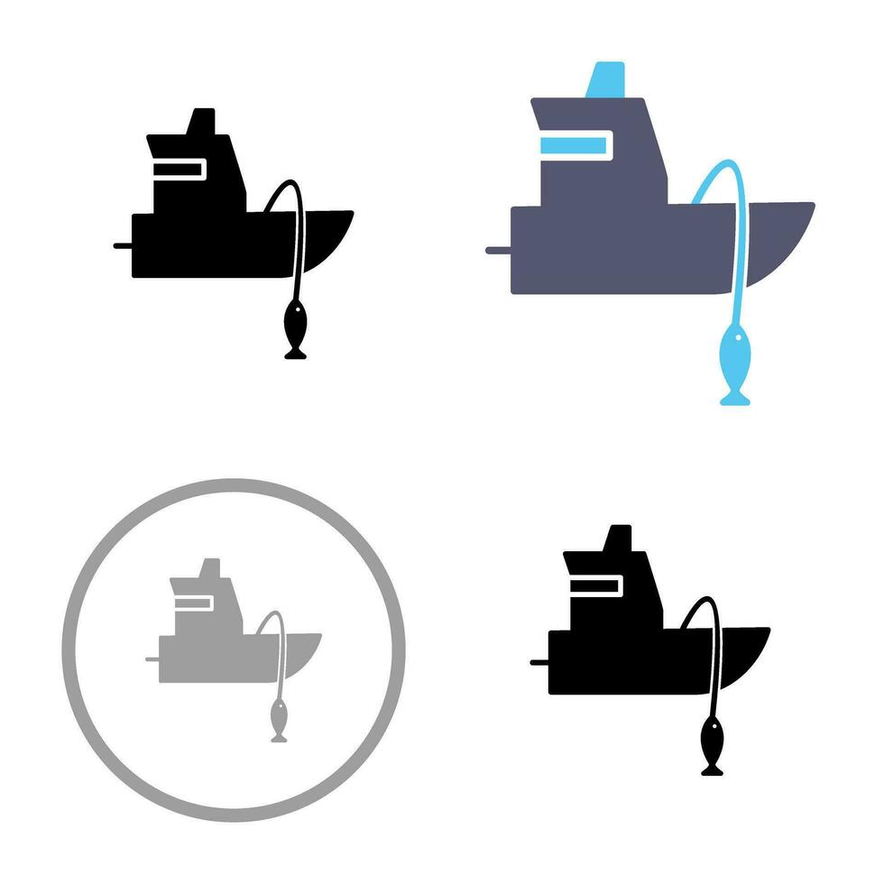 Fishing Boat Vector Icon