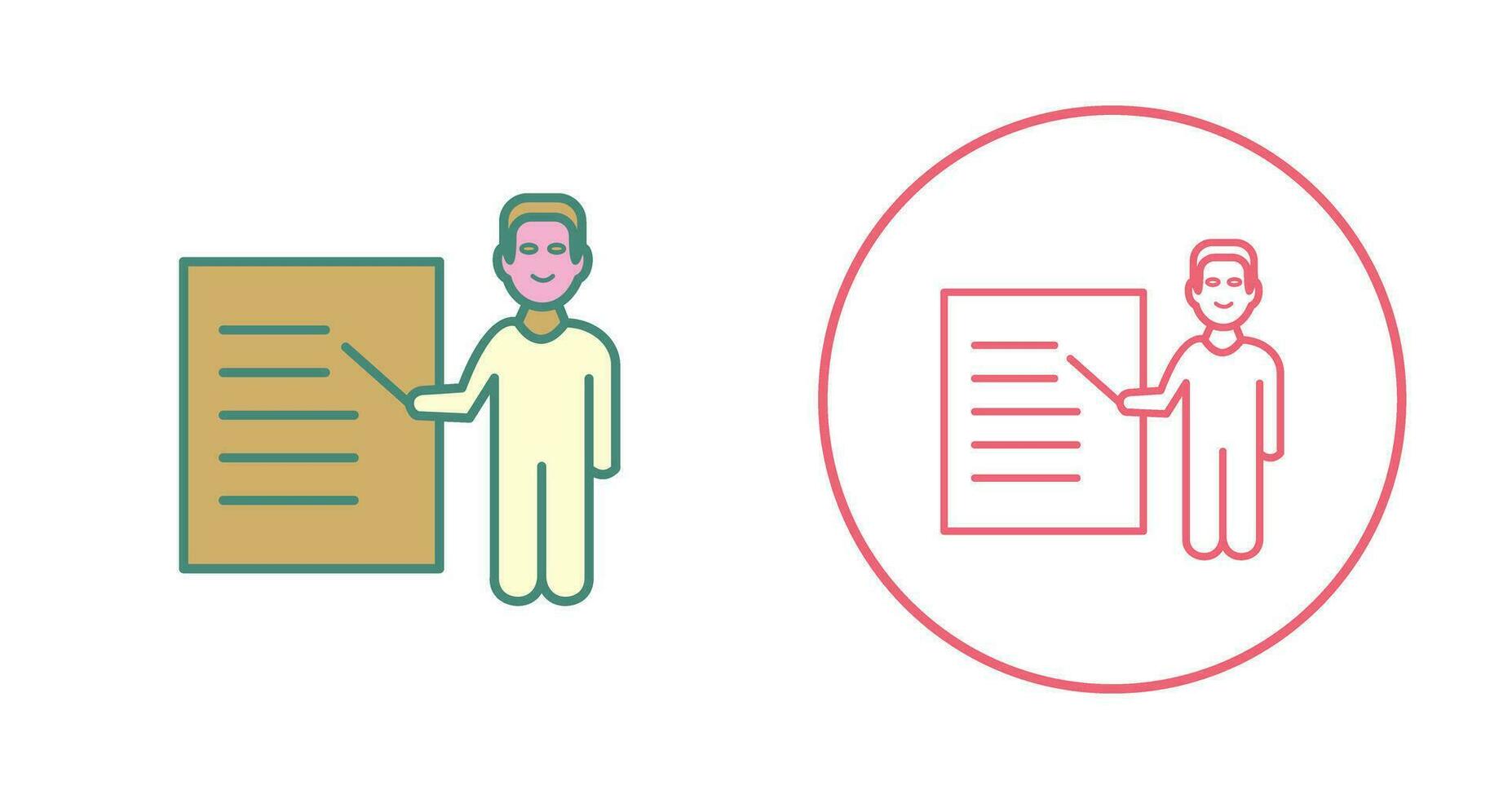 Unique Male Presenter Vector Icon
