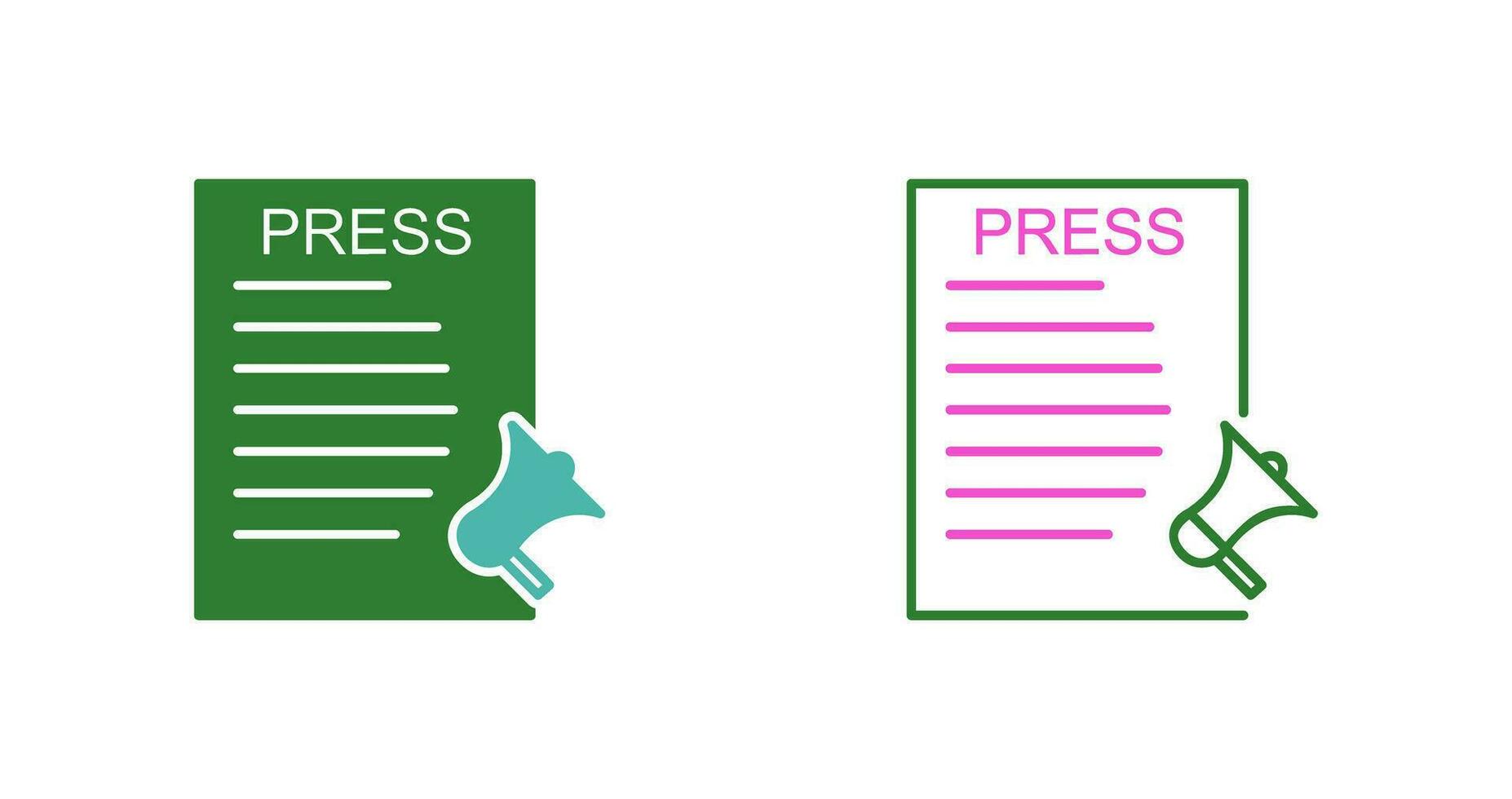 Unique Press Releases Vector Icon