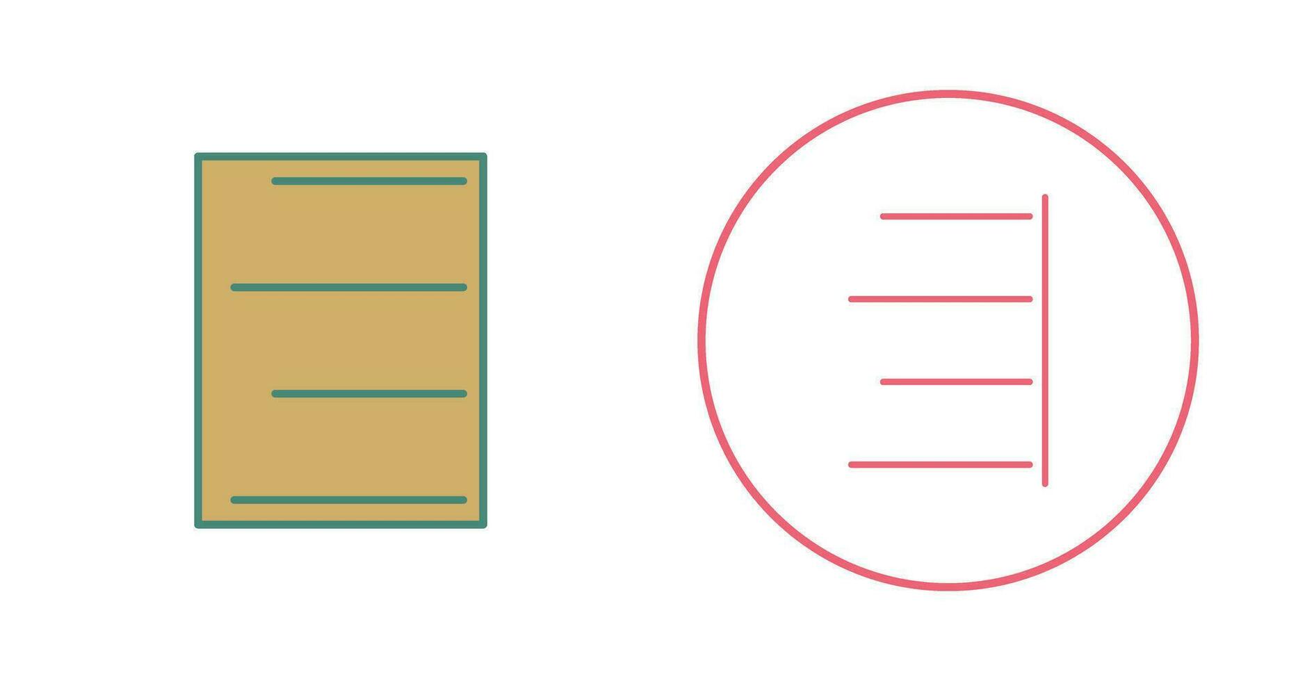 Unique Right Align Vector Icon