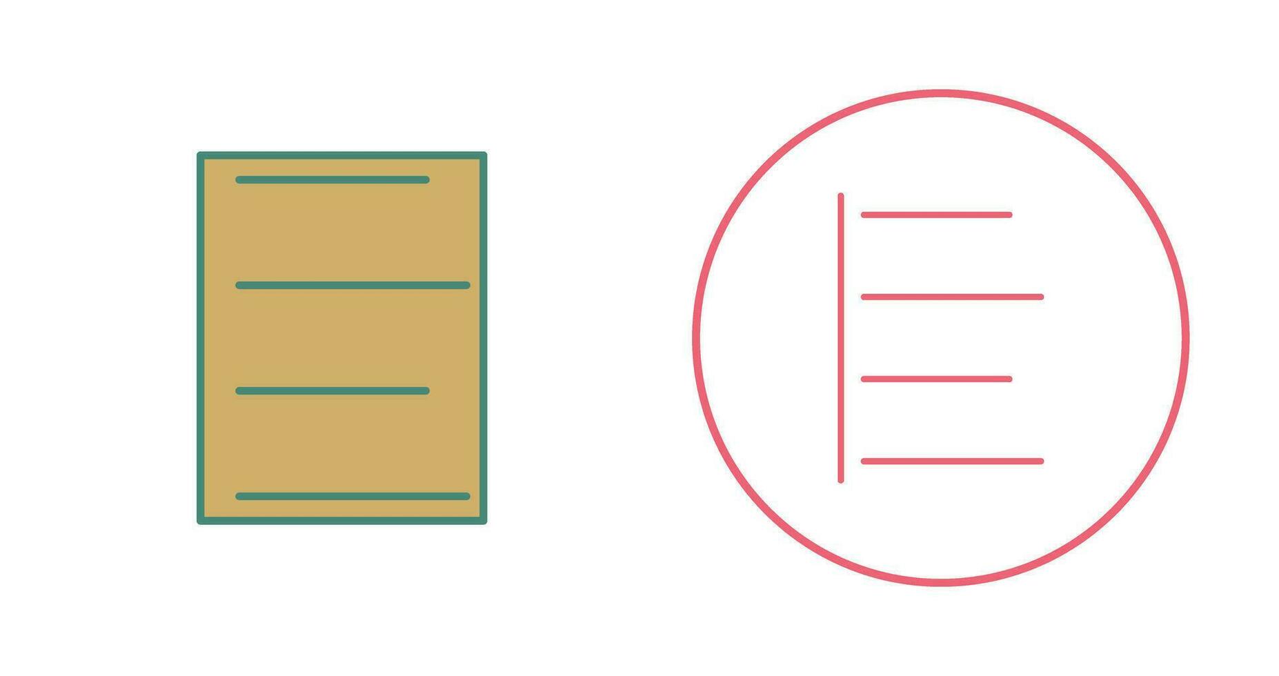 Unique Left Align Vector Icon