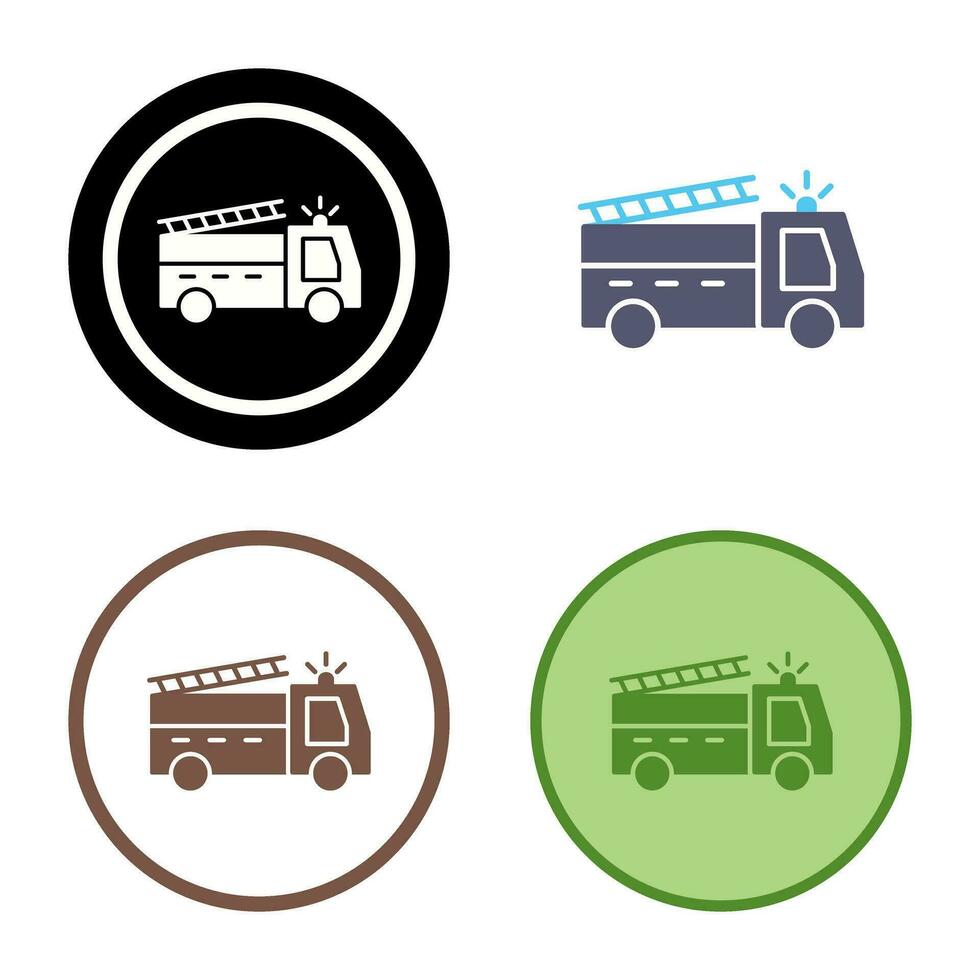 Unique Fire Truck Vector Icon