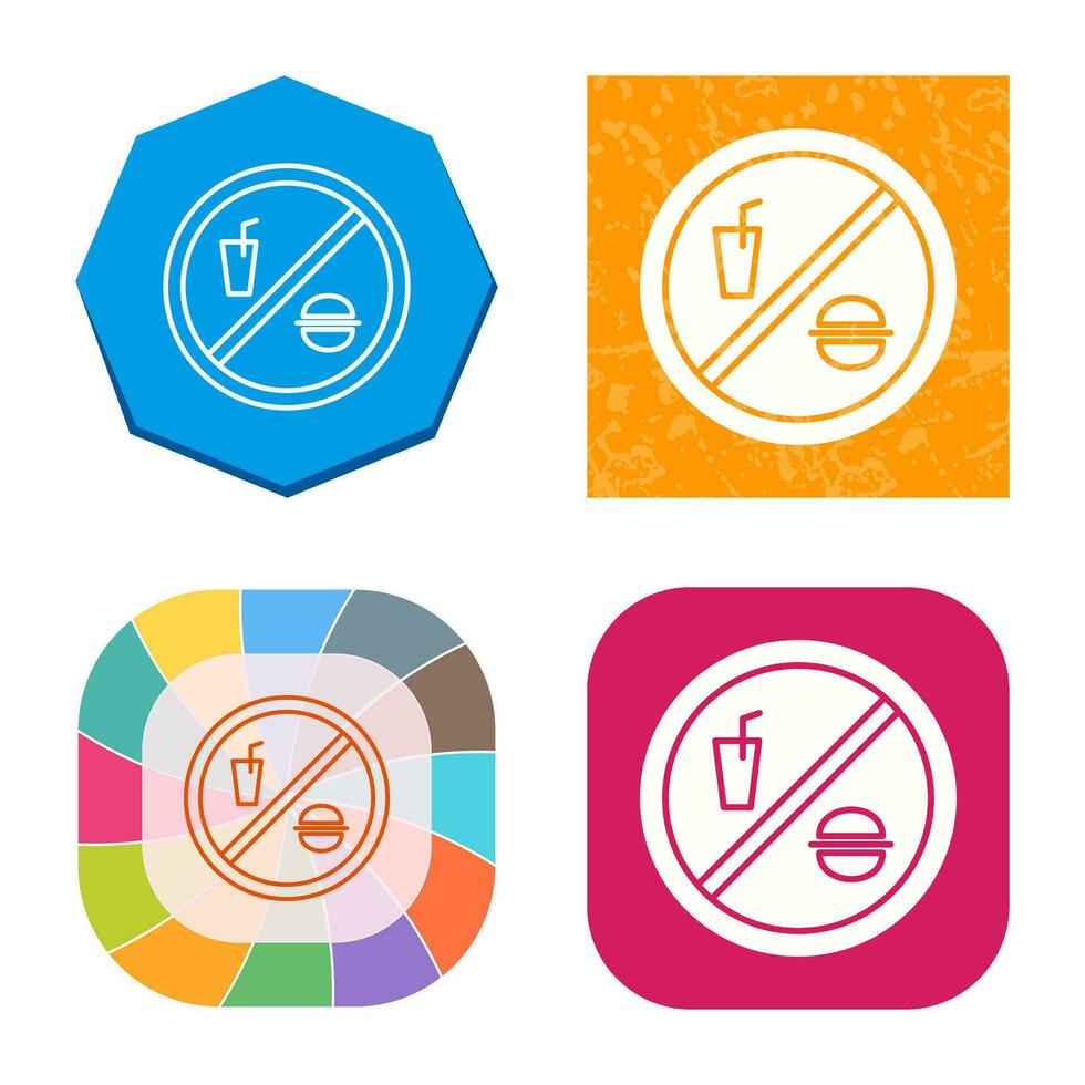 No Food or Drinks Vector Icon