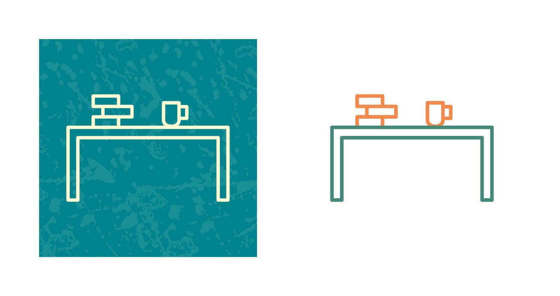 Unique Study Desk Vector Icon