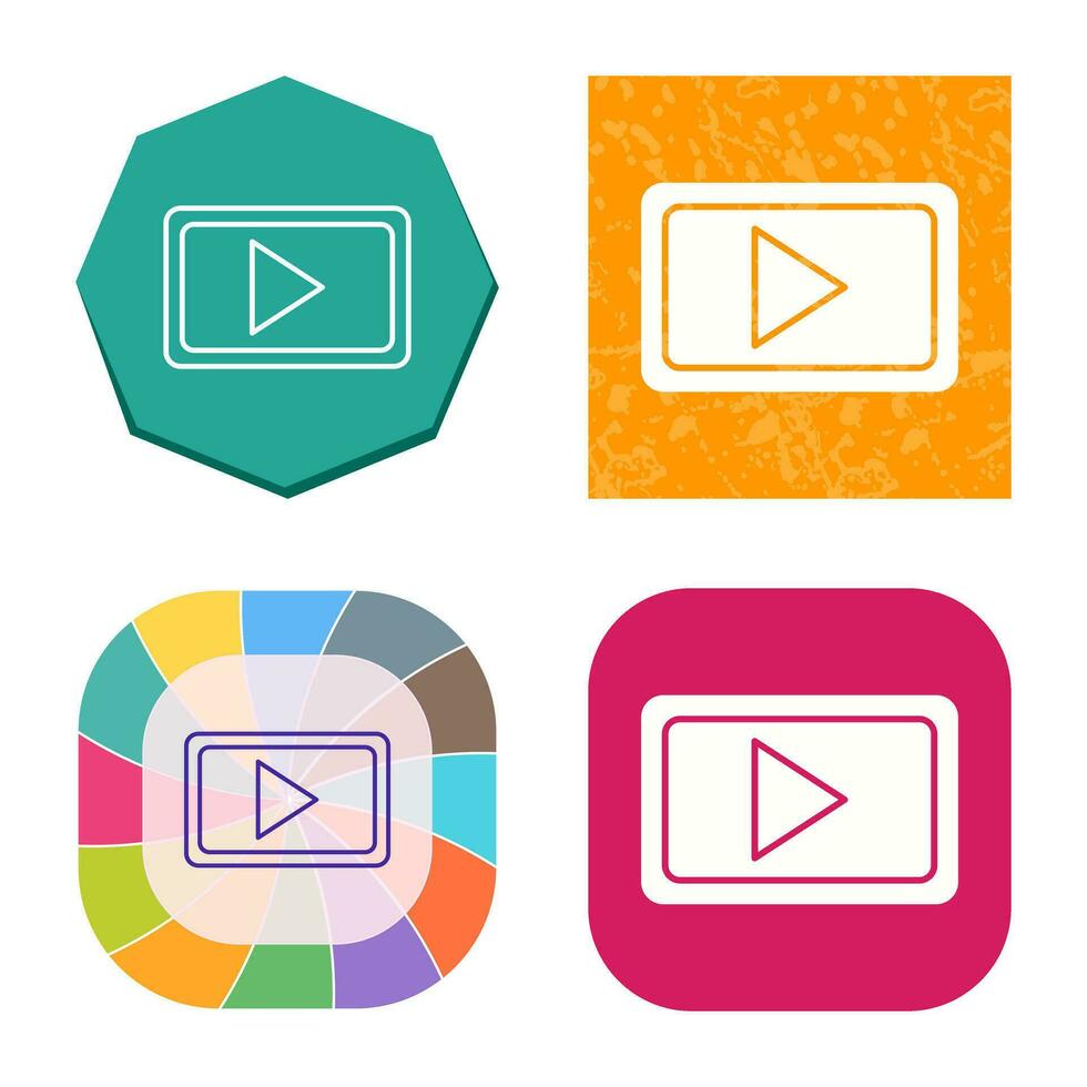Unique Video Communication Vector Icon